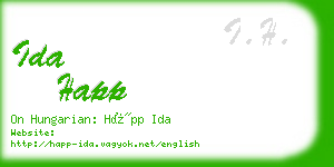 ida happ business card